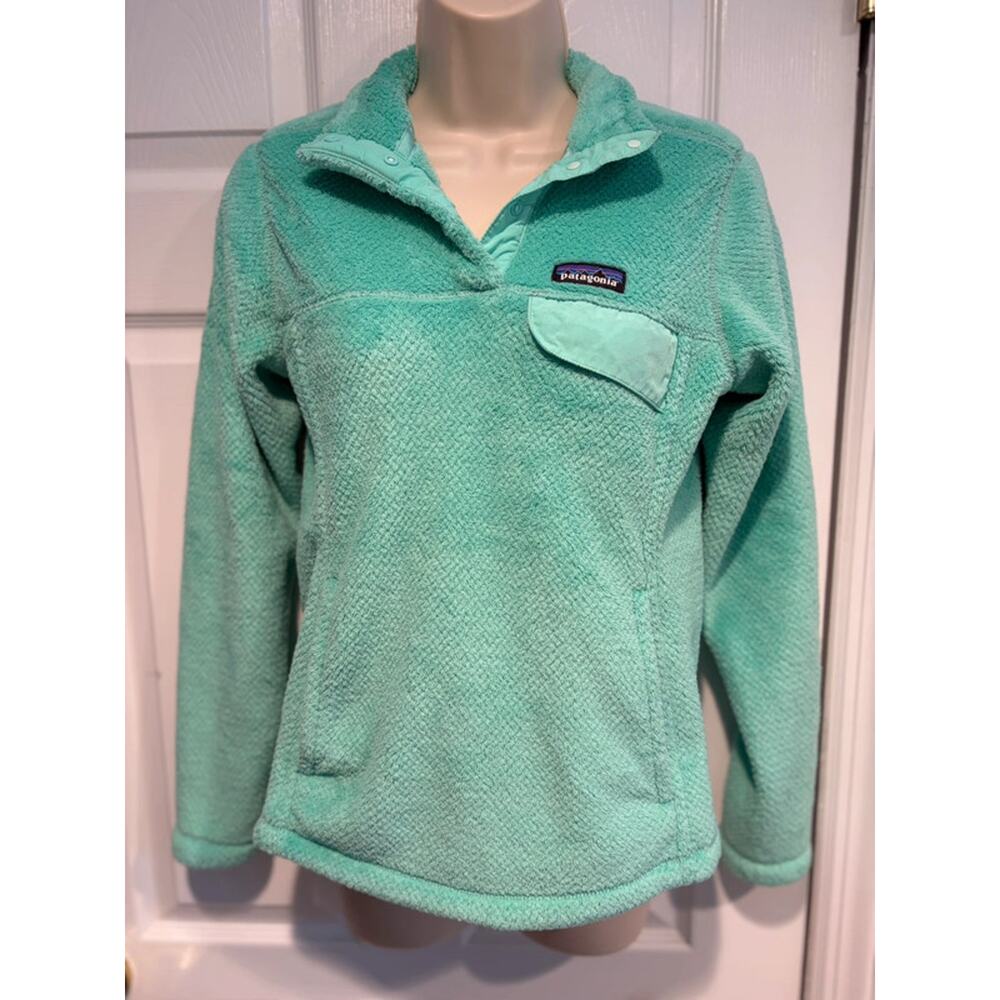 Patagonia Snap-T Synchilla Fleece Pullover S Aqua Turquoise Polartec Jacket Cozy